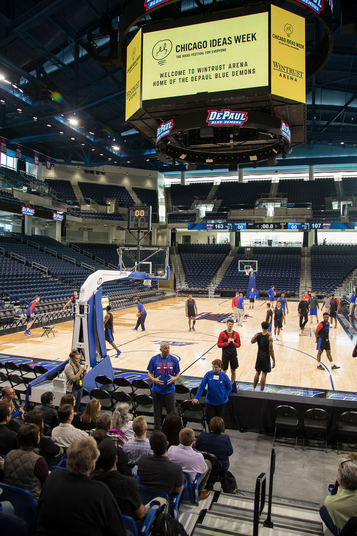 Dave Leitao, men's basketball head coach, talks about the impact the new arena will have on DePaul basketball in the future. (DePaul University/Jeff Carrion)